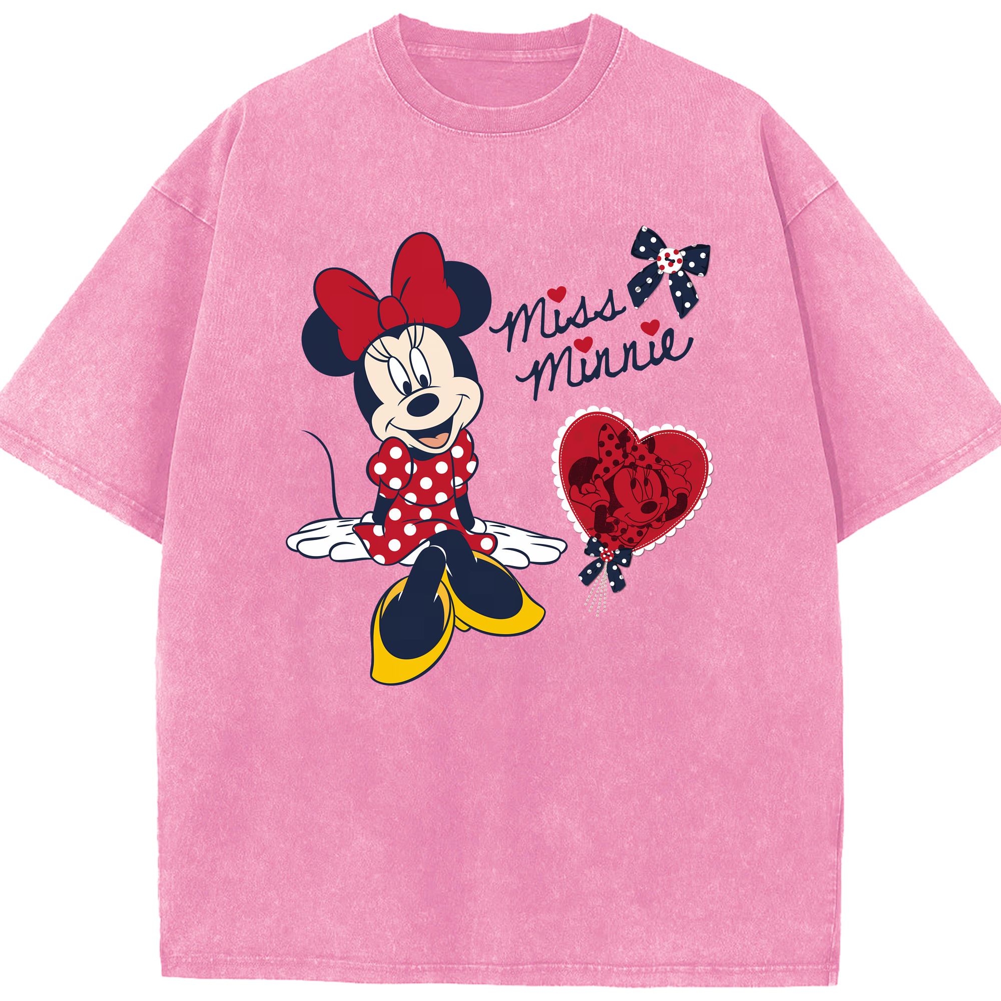 （画像用） ミッキーマウス Mickey Mouse 綿100% ヴィンテージ風 半袖Tシャツ（フロントプリント）